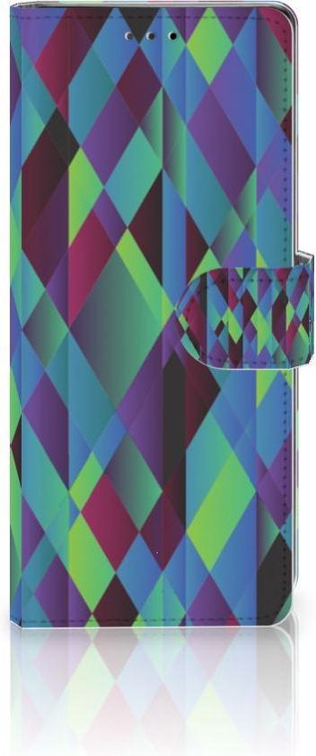 PU Cuir Premium Flip Case pour Sony Xperia 10 Coque Résumé Vert Bleu