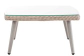 Clp Ameland Tafel - 5mm Polyrotan - - Kleur onderstel : Wit 35 cm