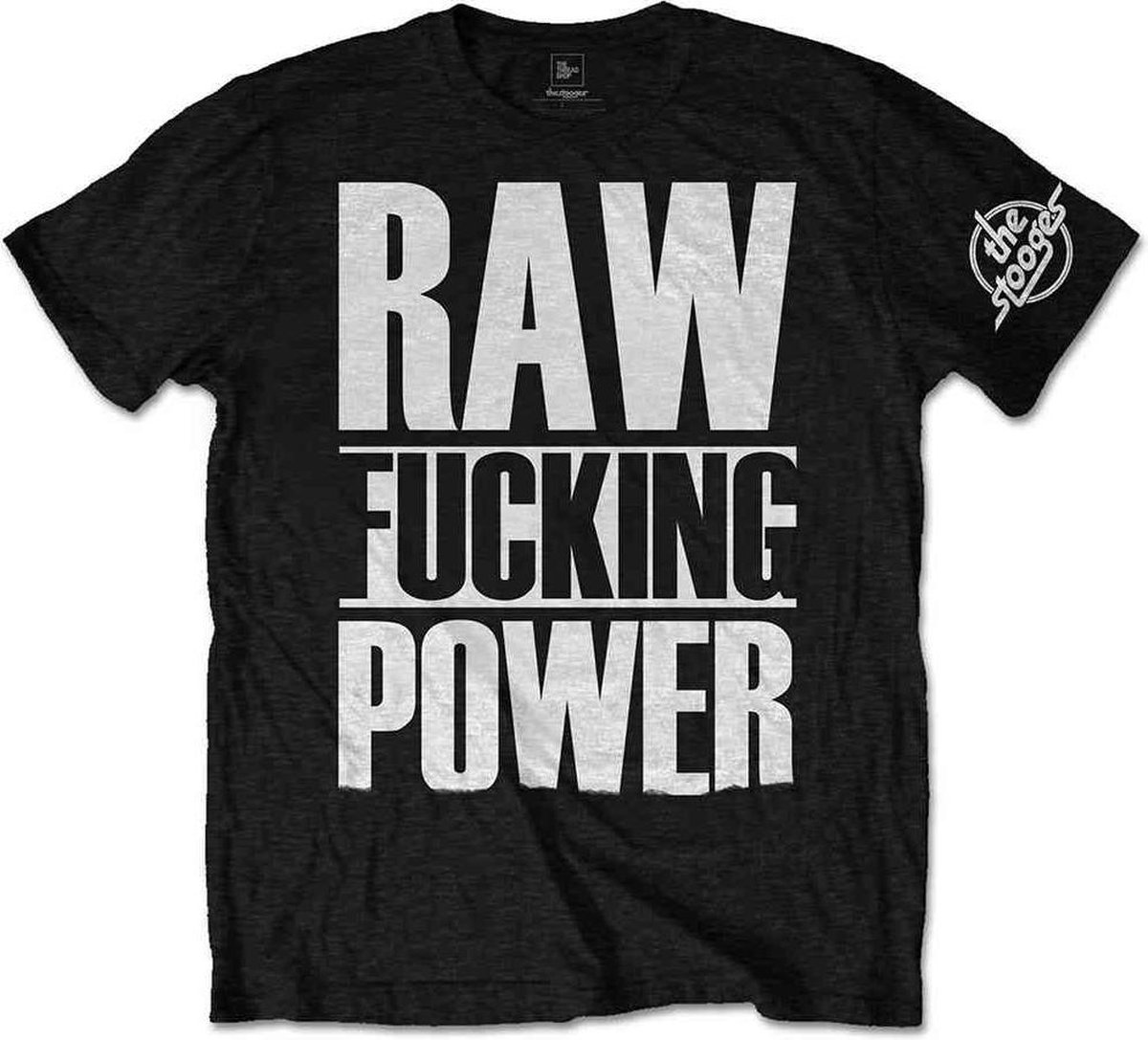 Afbeelding van product Rock Off  The Stooges Heren Tshirt -M- Raw Zwart  - maat M