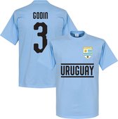 Uruguay Godin 3 Team T-Shirt - Lichtblauw - S