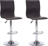 Barkruk (INCL anti kras viltjes) Kunstleer Bruin 2 STUKS / Bar kruk / Hoge Stoel / Bar stoeltje / Bar krukje / Fauteuil / Lounge Stoel