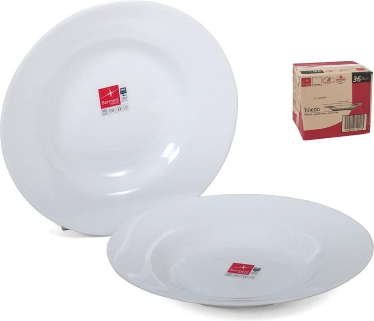 Decoratief Beeld - Toledo Bowl - RVS - Bormioli - Wit - 60 X 60 Cm