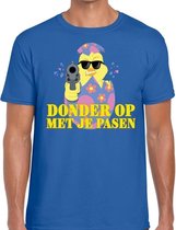 Fout paas t-shirt blauw donder op met je Pasen voor heren 2XL