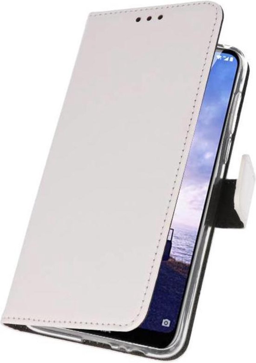 Bestcases Pasjeshouder Telefoonhoesje Nokia 6.1 Plus - Wit