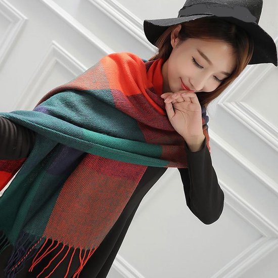 Een bezoek aan grootouders Diplomaat Dwingend SanVitale® DS-RZ Dames Sjaal Plaid Herfst Winter Mooie hippe shawl Modern |  bol.com