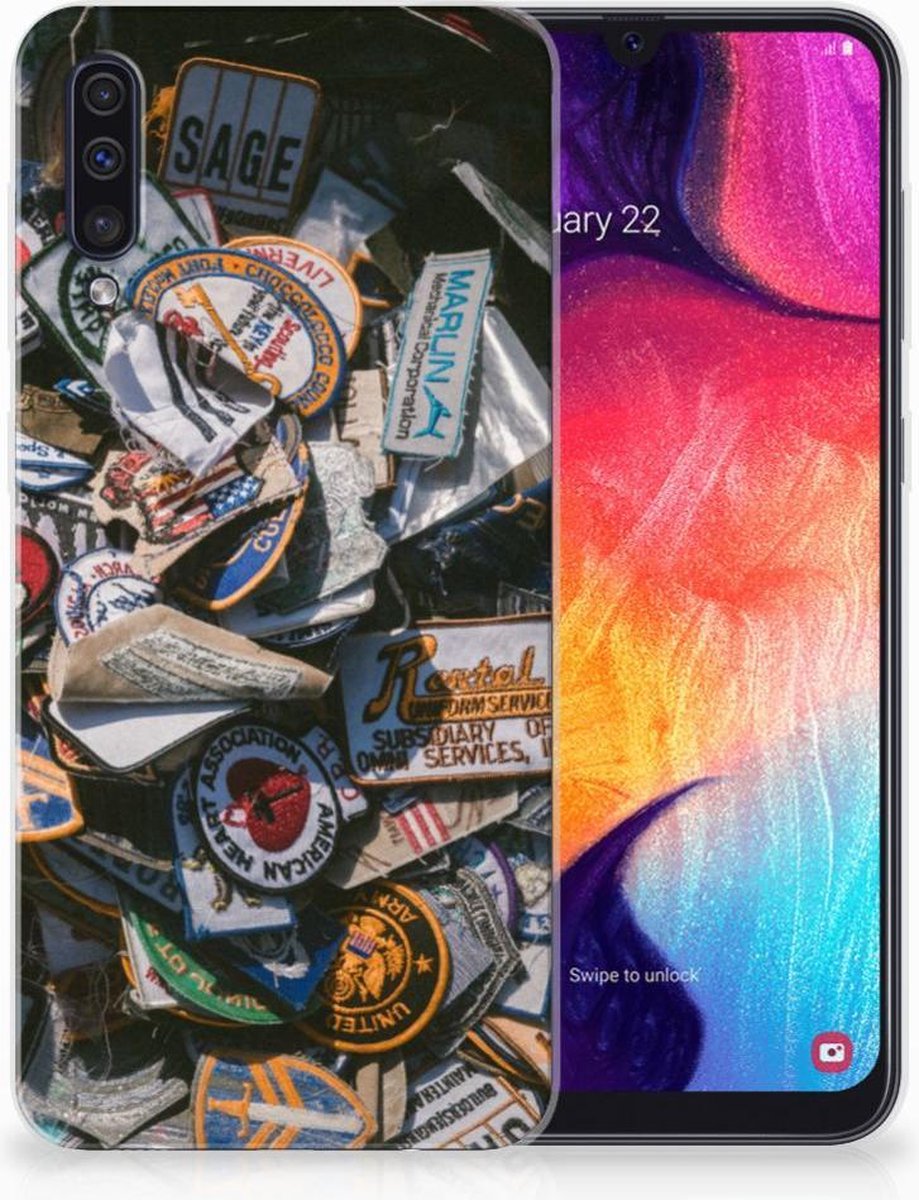 Samsung Galaxy A50 Siliconen Hoesje met foto Badges
