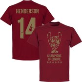 Liverpool Trophy Henderson 14 Champions of Europe 2019 T-Shirt - Rood - S