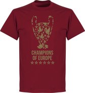 Liverpool Champions League 2019 Trophy T-Shirt - Rood - XXL