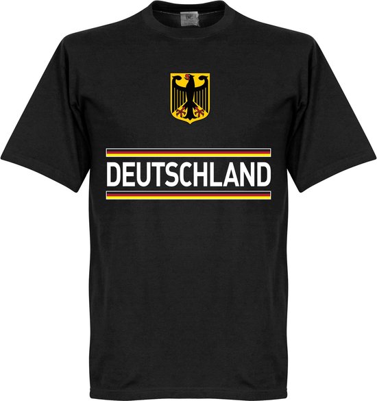 Duitsland Team T-Shirt - Zwart - Kinderen - 92/98