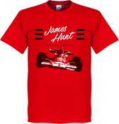 James Hunt T-Shirt - Rood  - XXXL