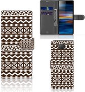 Sony Xperia 10 Telefoon Hoesje Aztec Bruin