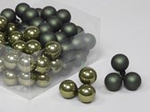 Pine Green Combi Kerstballen - Cb. 72 Glasballen/wire Pine Green 30 Mm