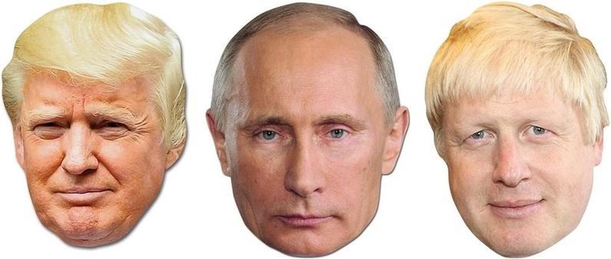 3x Wereldleiders verkleed maskers - President Donald Trump - Vladimir  Poetin - Boris... | bol.com