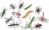 12x Fopartikelen/nepartikelen plastic enge beestjes insecten - Fun en fopartikelen