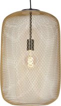 QAZQA bliss_mesh - Moderne Hanglamp eettafel - 1 lichts - Ø 350 mm - Goud/messing -  Woonkamer | Slaapkamer | Keuken