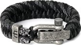 Musthef Dusty Black & Grey Skull mannen armband