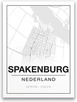 Poster/plattegrond SPAKENBURG - A4