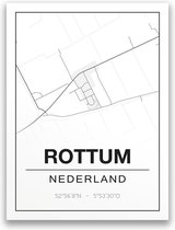 Poster/plattegrond ROTTUM - A4