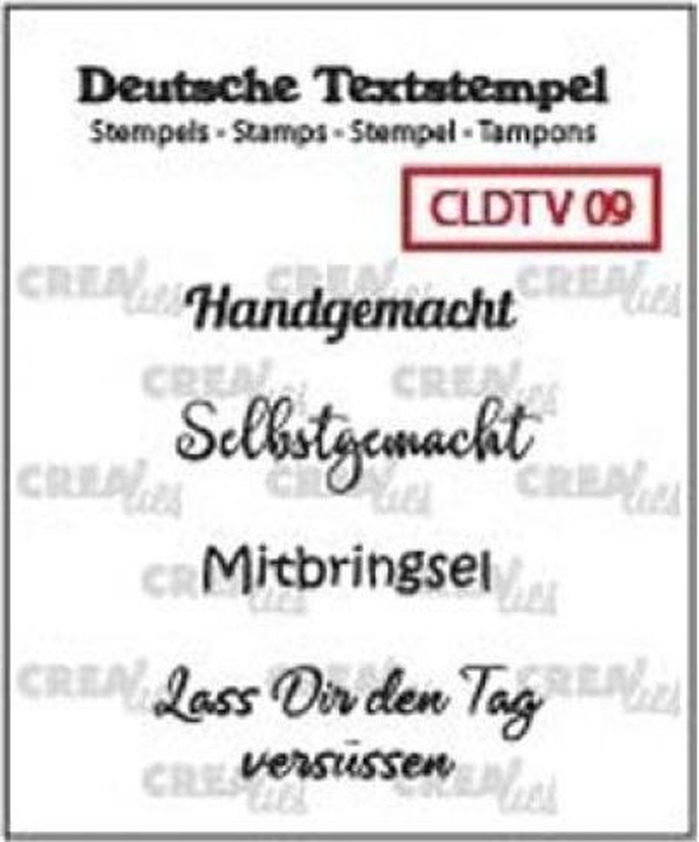 Crealies • Deutsche Text & So stempel Verschiedene 09 - 1 stuk