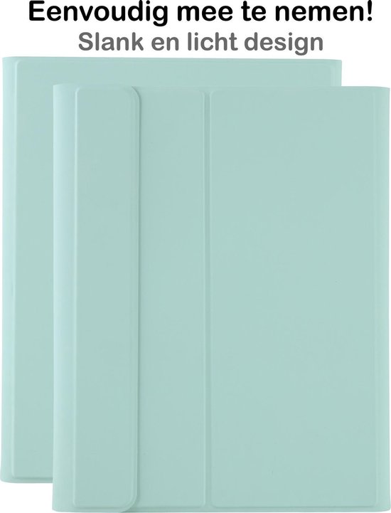 Étui clavier Bluetooth iPad 10.2 2019/2020 avec découpe Apple Pencil - Vert menthe