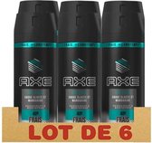 AX Lot van 6 Deodorants Man Ice Fall Spray Sage Frozen en Mandarin - 150ml