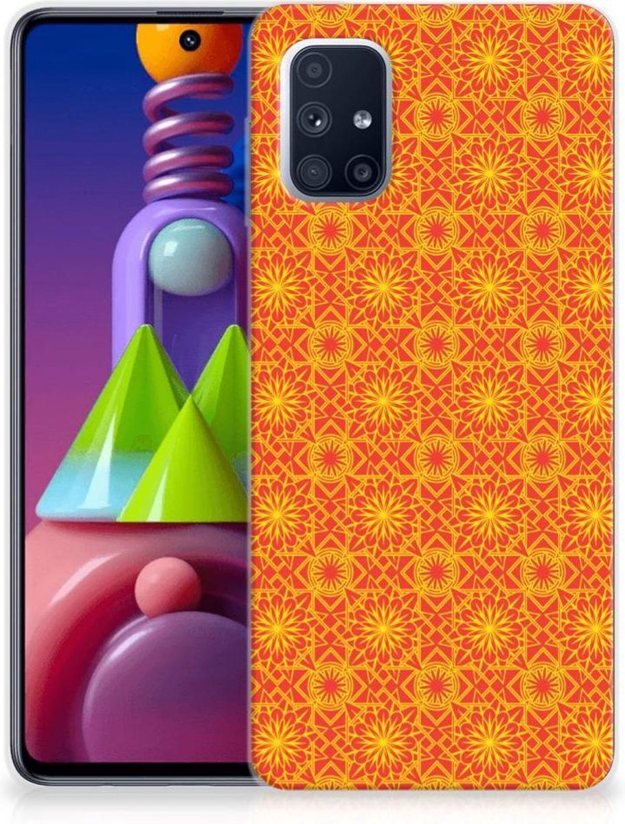 Samsung Galaxy M51 TPU bumper Batik Oranje