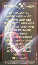 Jumbokaart the bible in 50 words - Bijbel - Christelijk - Majestic Ally - 1 stuk