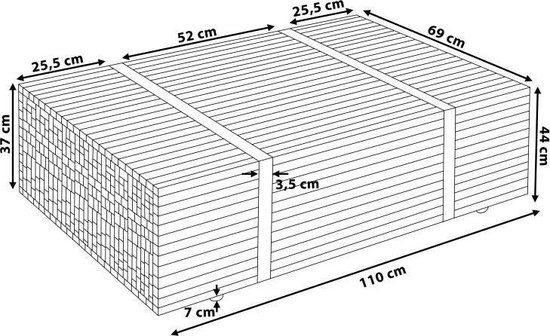 BELIANI GANDER - Salontafel - Lichte houtkleur - Teakhout