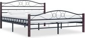 vidaXL Bedframe metaal zwart 140x200 cm