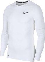 Nike Pro Top Longsleeve heren compressie shirt wit