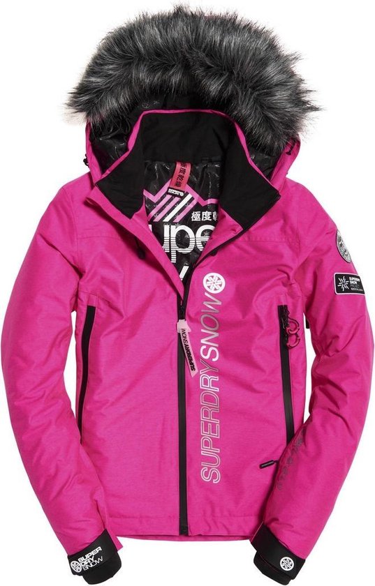 Super Dry Ski Run Jacket dames ski jas pink | bol.com