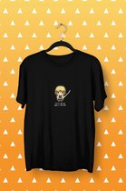 Demon Slayer Kimetsu No Yaiba Zenitsu Pixel Art | Anime Manga Merchandise | Fan Art Unisex Zwart Maat L