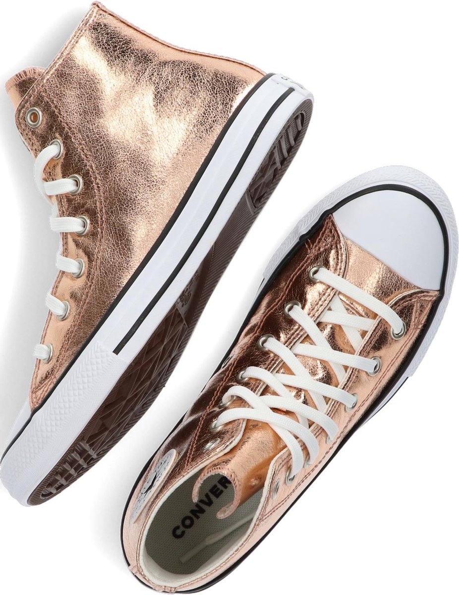 Converse Chuck Taylor All Star Hi Hoge sneakers - Meisjes - Goud - Maat 34  | bol.com