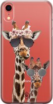 iPhone XR transparant hoesje - Giraffe | Apple iPhone XR case | TPU backcover transparant
