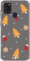 Casetastic Samsung Galaxy A21s (2020) Hoesje - Softcover Hoesje met Design - Christmas Decoration Print