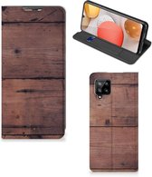 Hoesje Geschikt voor Samsung Galaxy A42 Leuk Case Old Wood