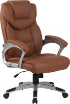 CLP XL Texas Bureaustoel - Ergonomisch - Voor volwassenen - Met armleuningen - Kunstleer - licht bruin