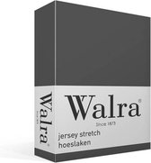 Walra Hoeslaken Jersey Stretch - 180x220 - 100% Katoen - Antraciet
