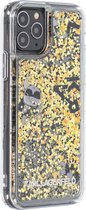 Zwart hoesje van Karl Lagerfeld - Backcover - Glitter - iPhone 11 Pro - Floating charms - KLHCN58ROGO