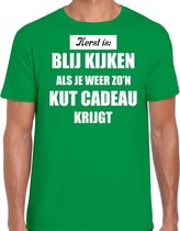 Groen fout Kerstshirt / t-shirt - Kerst is blij kijken / kut cadeau - heren - Kerstkleding / Christmas outfit M