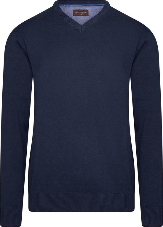 Cappuccino Italia - Heren Sweaters Pullover Navy - Blauw - Maat L