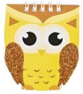 Lg-imports Notitieboekje Uil Junior 9,5 X 8 Cm Papier Geel