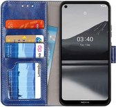 Nokia 3.4 Portemonnee Stand Hoesje Blauw