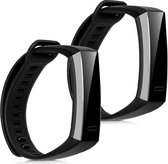 kwmobile 2x armband geschikt voor Huawei Band 2 / Band 2 Pro - Bandjes voor fitnesstracker in zwart