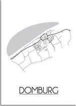 Domburg Plattegrond poster A2 poster (42x59,4cm) - DesignClaud