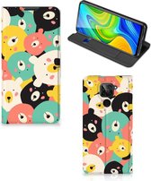 Telefoonhoesje Xiaomi Redmi Note 9 Wallet Bookcase Bears