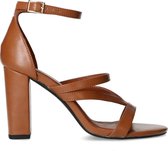 Sacha - Dames - Bruine sandalen met hoge hak - Maat 38