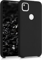 kwmobile telefoonhoesje geschikt voor Google Pixel 4a - Hoesje met siliconen coating - Smartphone case in mat zwart