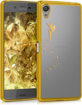 kwmobile hoesje voor Sony Xperia X - backcover voor smartphone - Fee design - goud / transparant