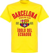 Barcelona Sport Club Established T-shirt - Geel - L
